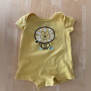 Rococo | Yellow Short Sleeve Lion Bodysuit